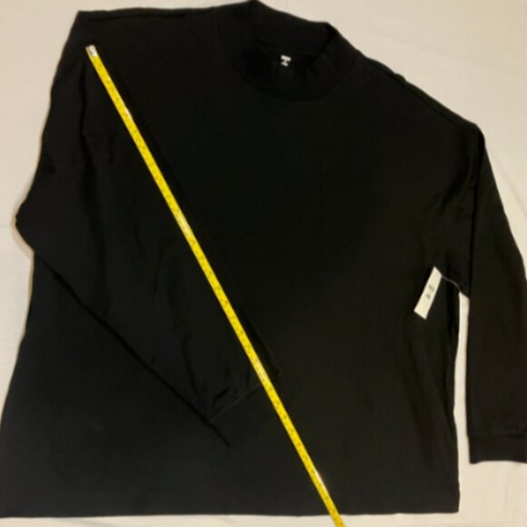 Mode of One Mens Long Sleeve Oversized Fit Tshirt Deep Black Size XXL - Picture 6 of 7